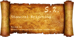 Stenczel Krisztina névjegykártya